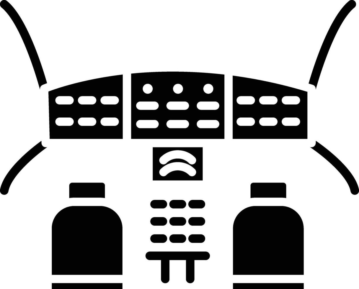 Cockpit Detailed Illustration Icon vector
