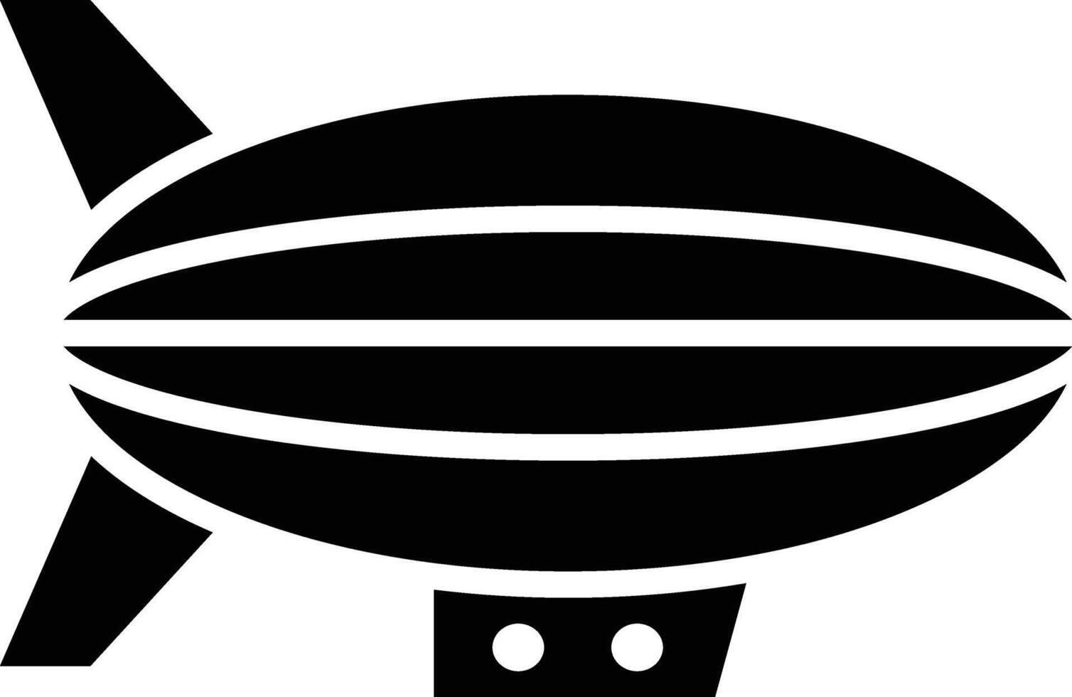 Airship Detailed Illustration Icon vector