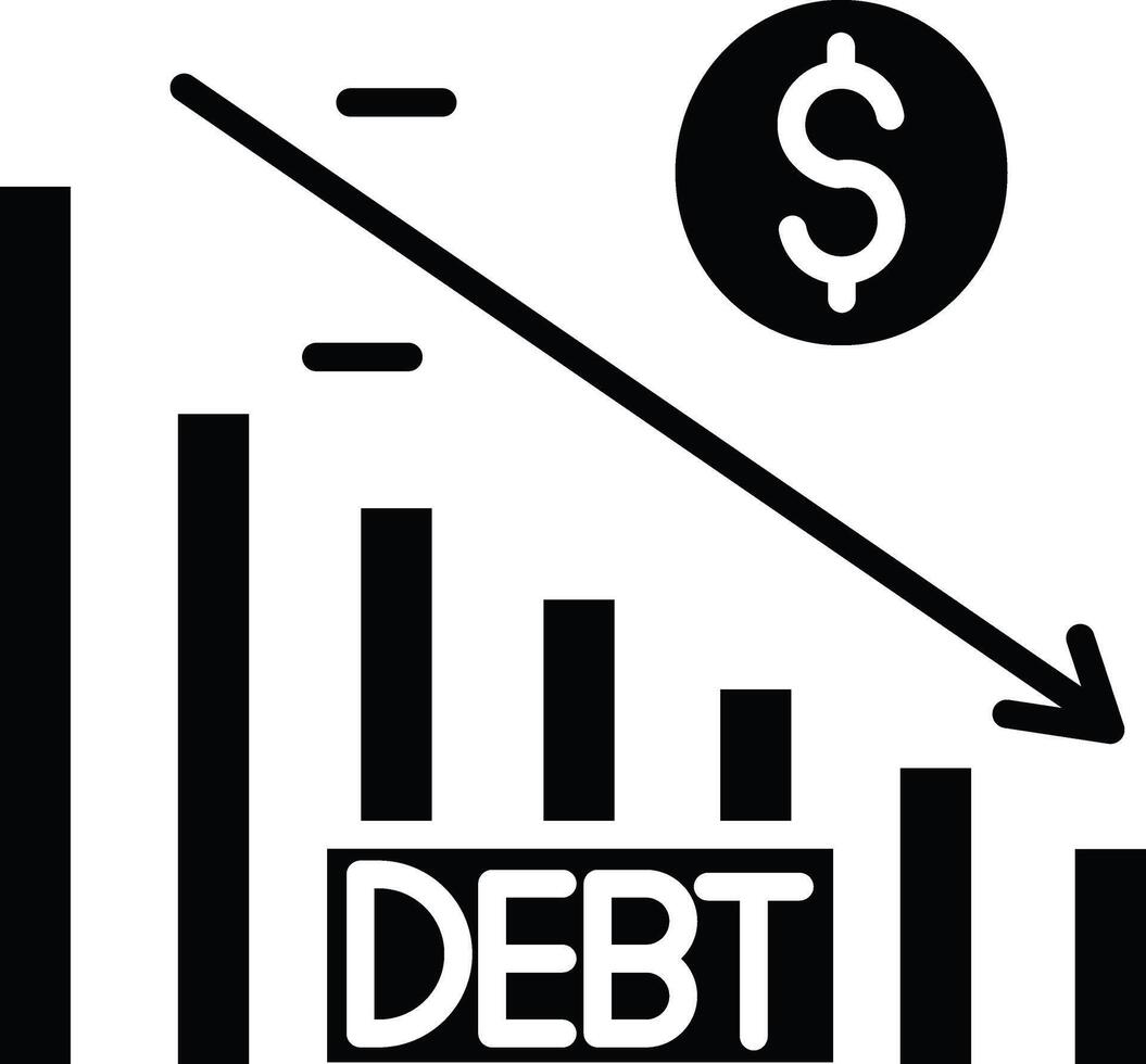 Debt Detailed Illustration Icon vector