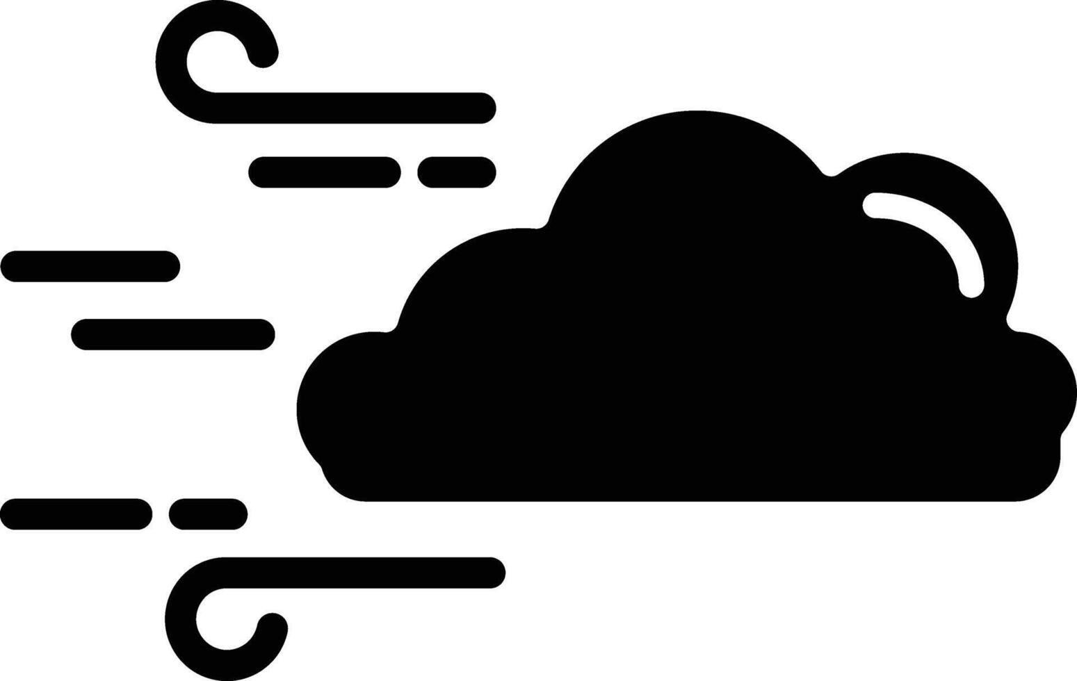 Clouds Detailed Illustration Icon vector