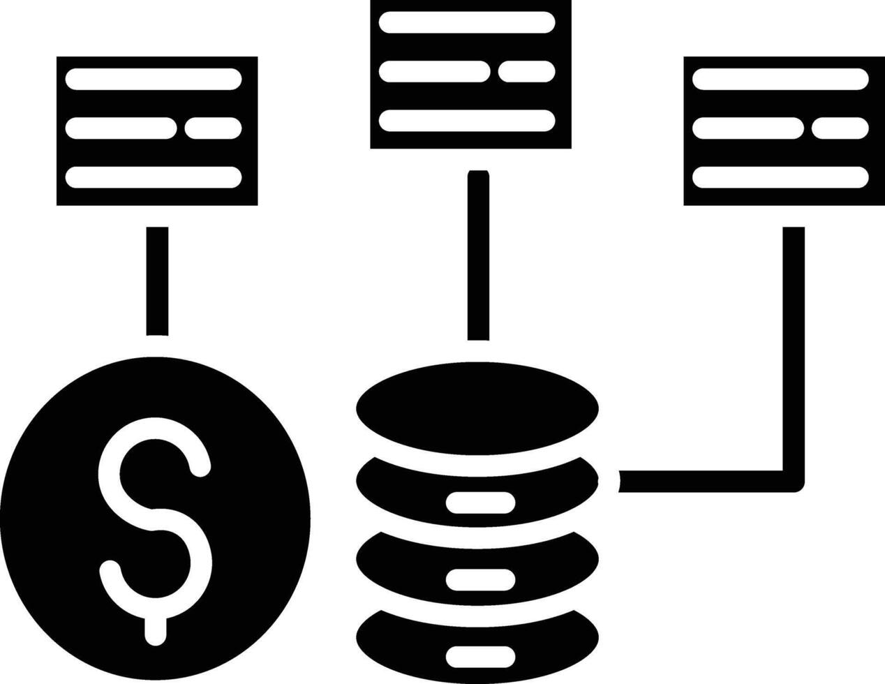 Financial Database Detailed Illustration Icon vector