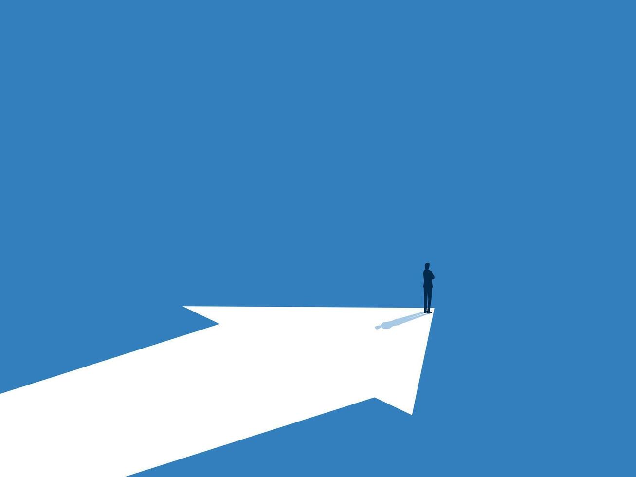 Professional, Leaders stand on the arrowhead pointing to business success vector
