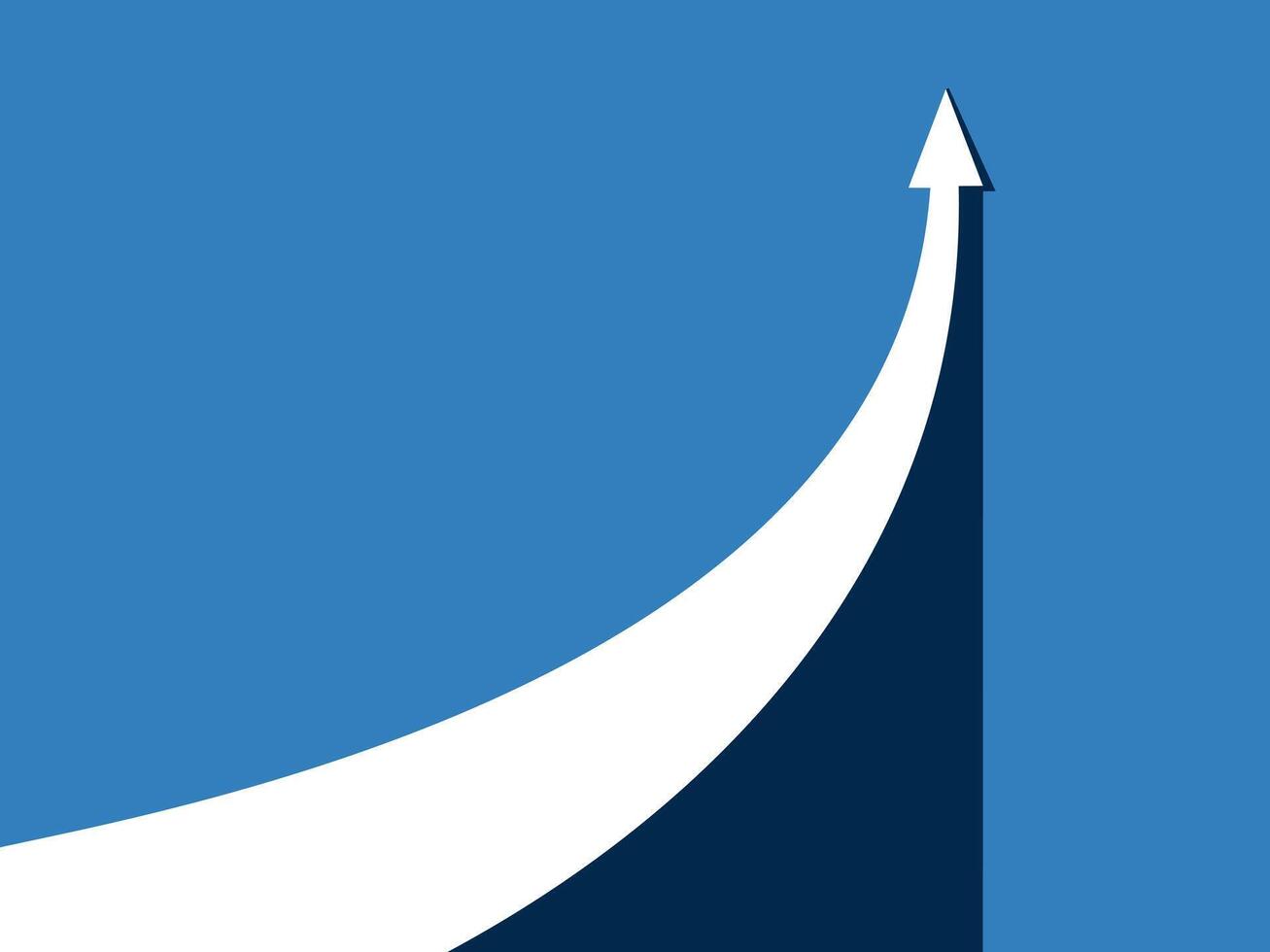 Business success path, On the path of the growth arrow vector