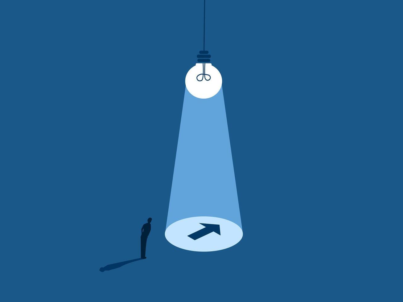 Advancement Opportunity, Lightbulb Leads Businessman vector