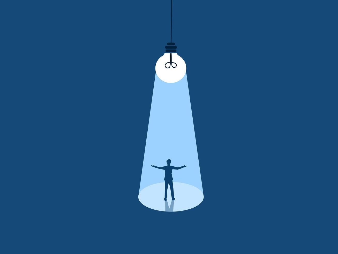 Recruitment, Businessman Businessman with Spotlight vector