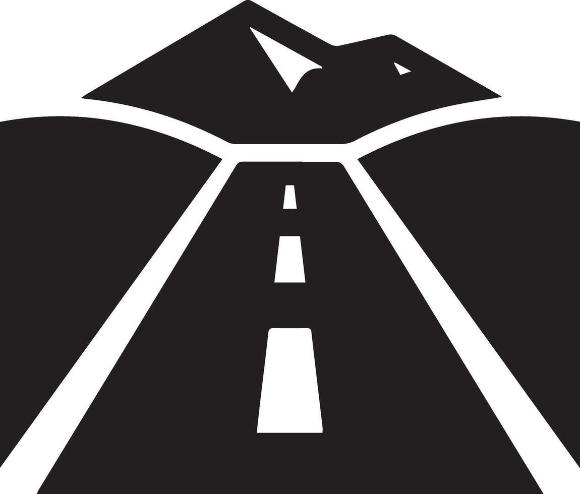 mountain with the road illustration clipart vector