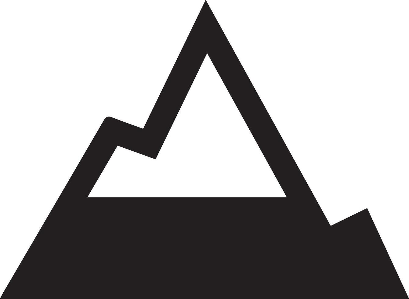 a simple mountain icon vector