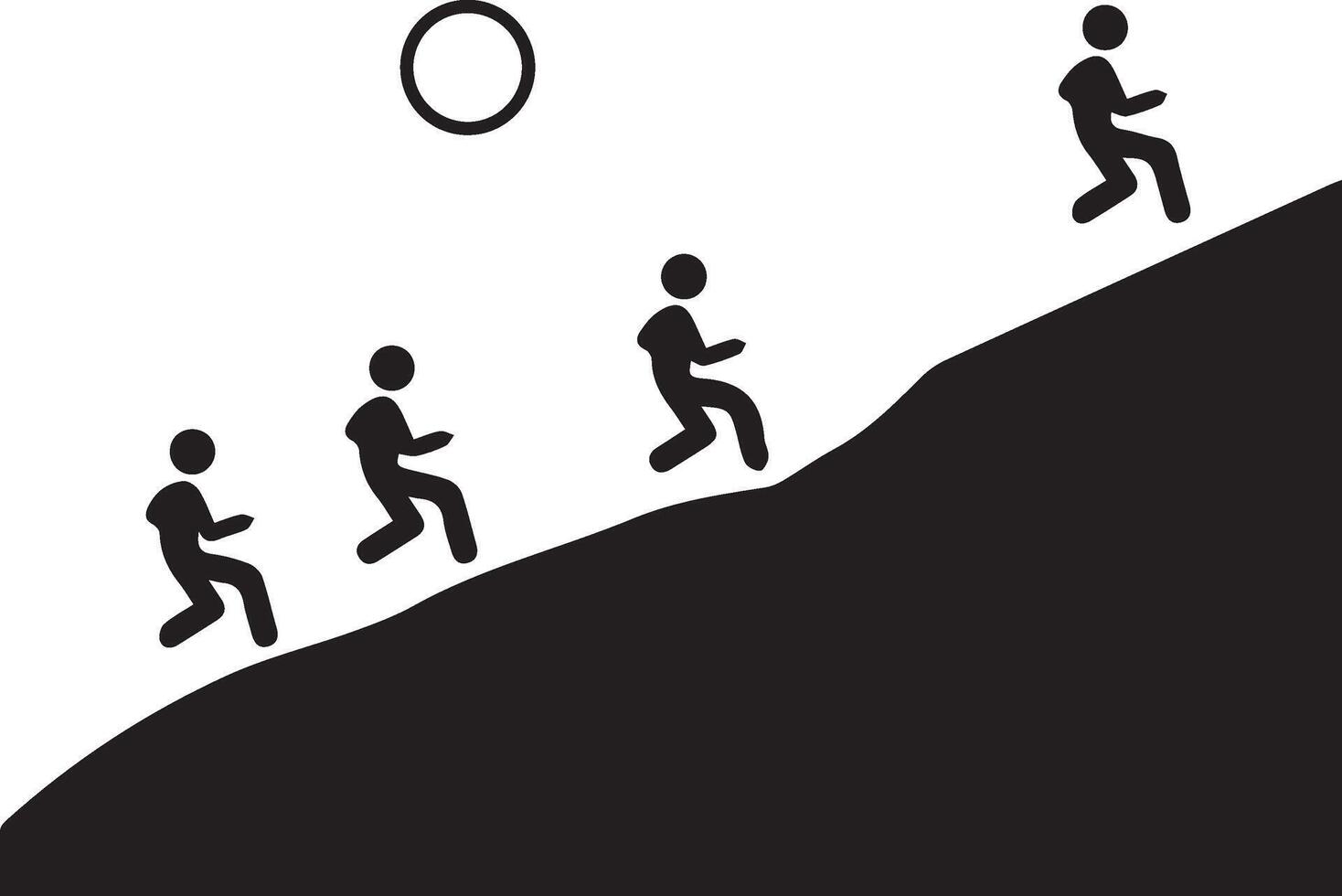 A Mountain Climber Scaling Rocky Cliff and take photo vector