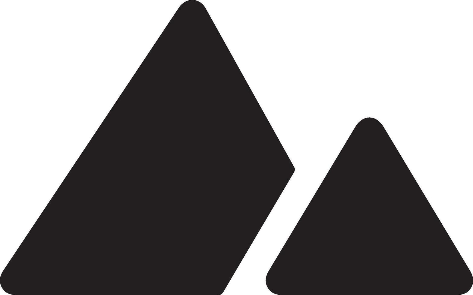 a simple mountain icon illustration clip vector