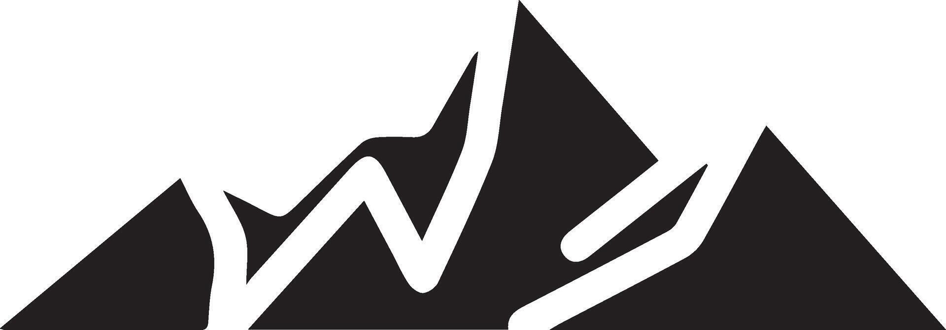a simple mountain illustration vector