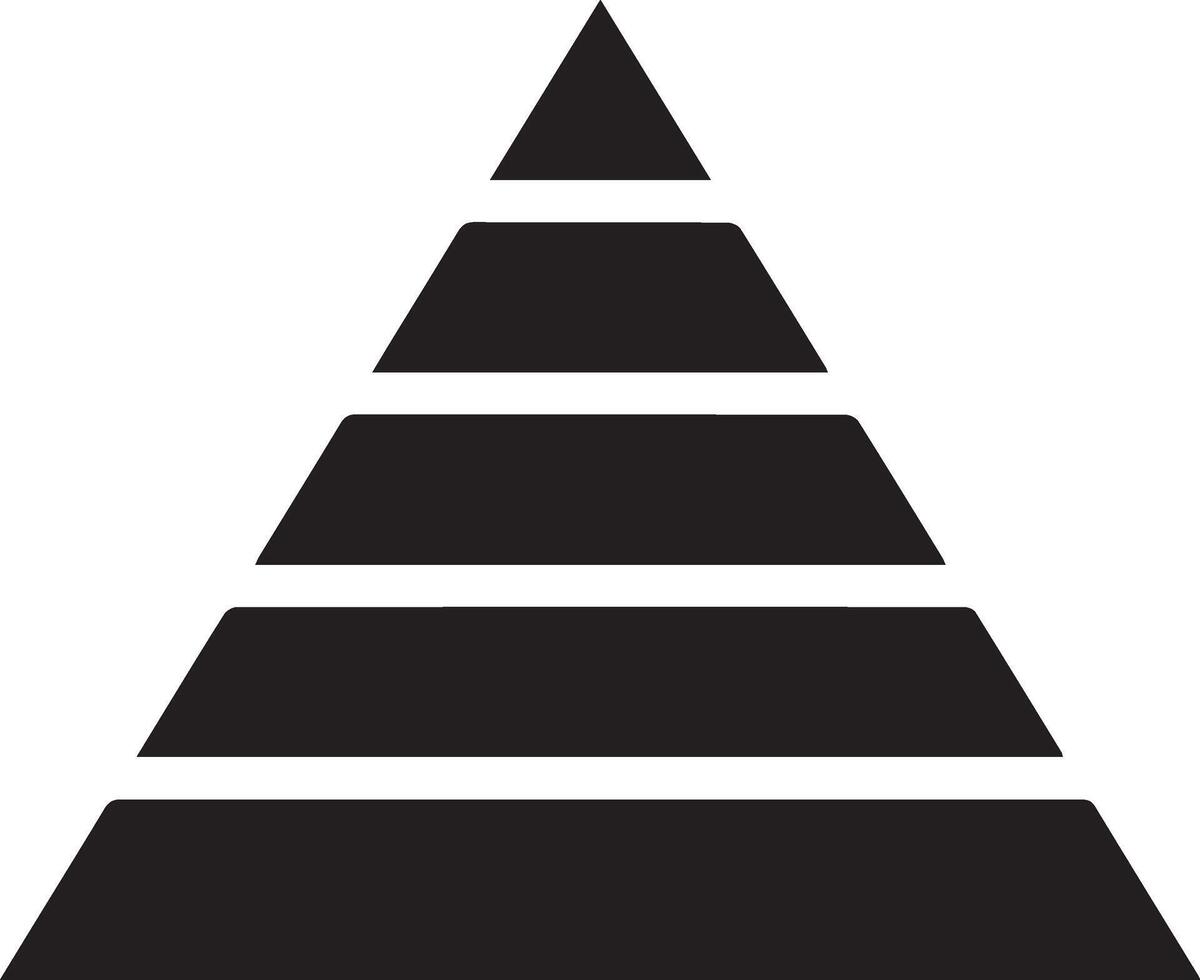 Simple outline mountain like piramid vector