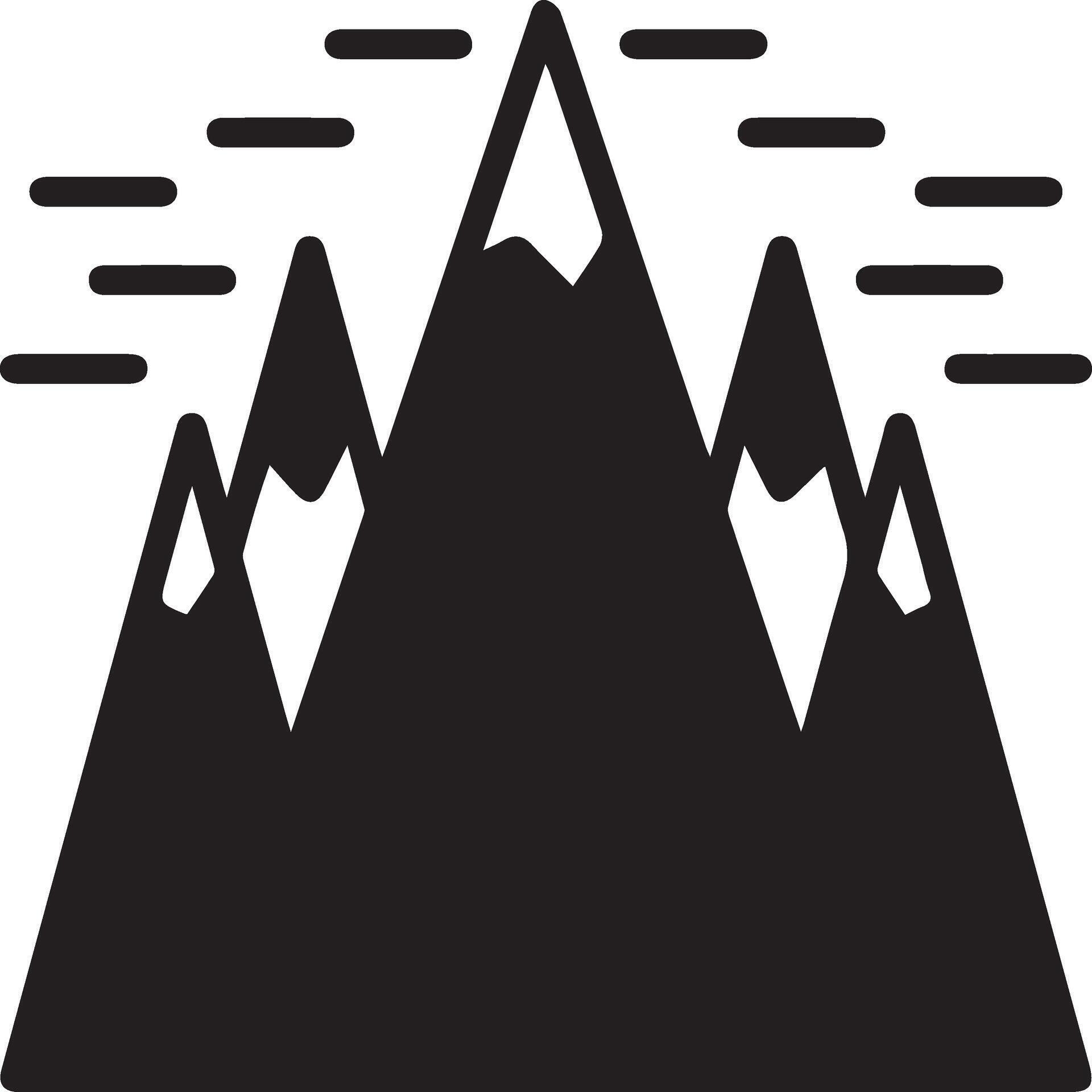 mountain icon solid 55569632 Vector Art at Vecteezy