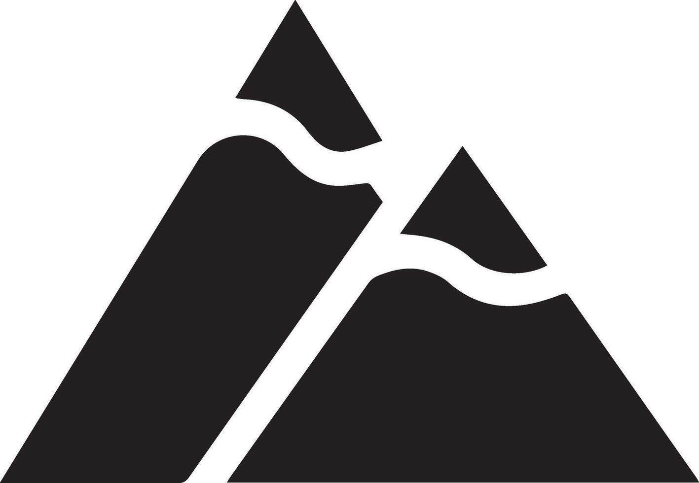 mountain simple icon illustration vector