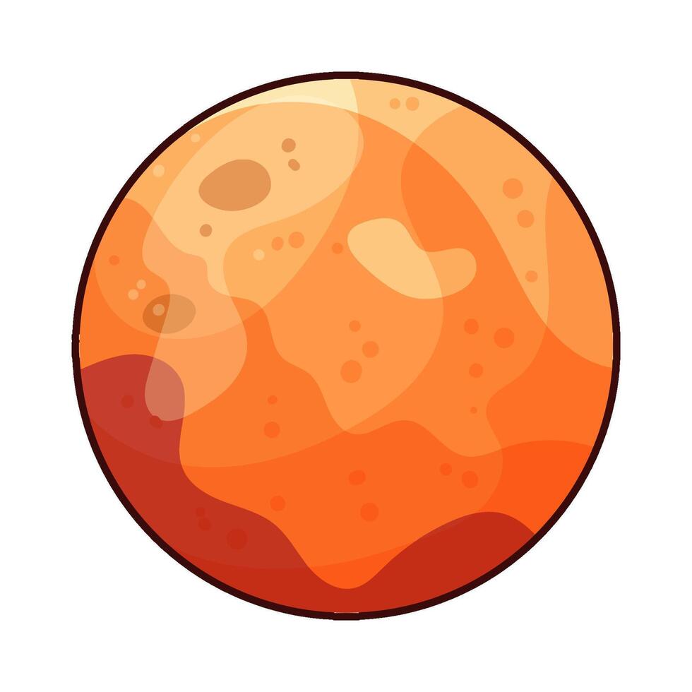 illustration of mars planet vector