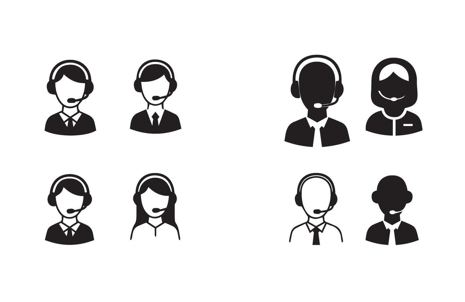 Customer Support Icon Set Online vector