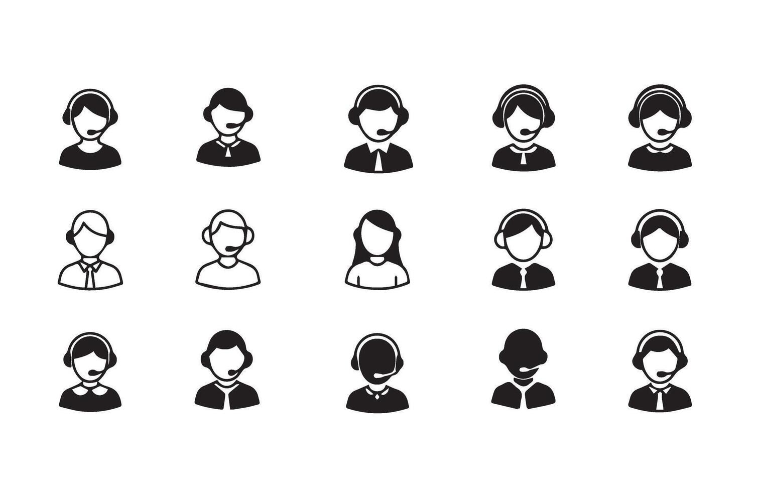 Customer Support Icon Set Business Help vector