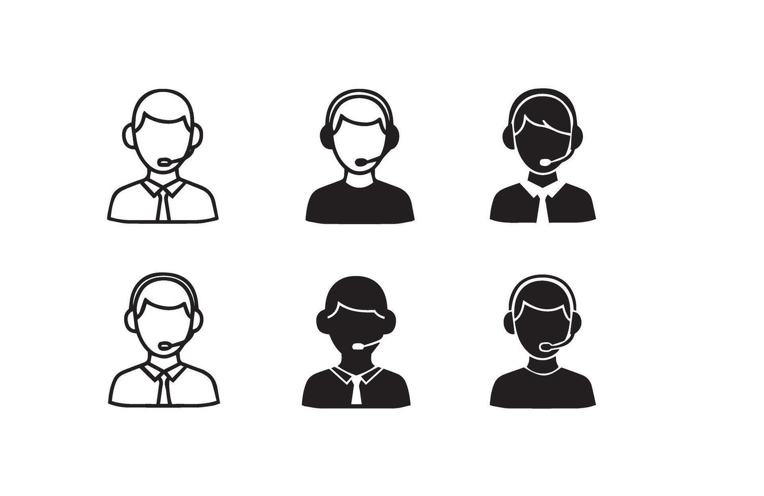 Customer Support Icon Set Business Support vector