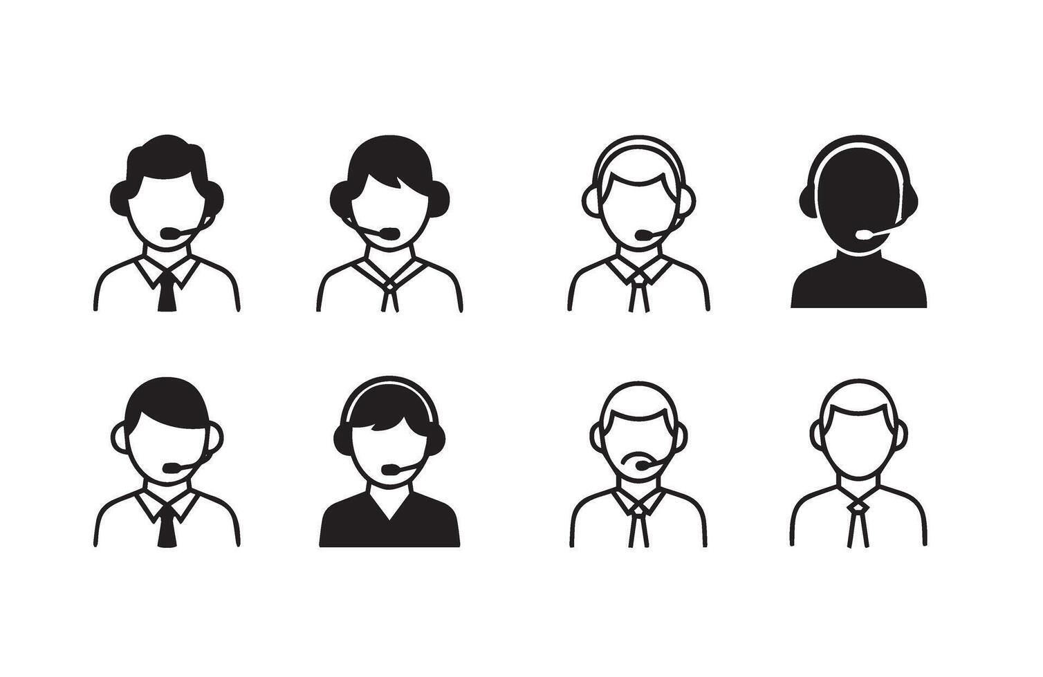 Customer Support Icon Set Service vector