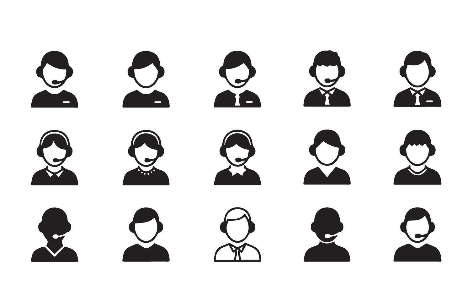 Customer Support Icon Set Customer Inquiry vector