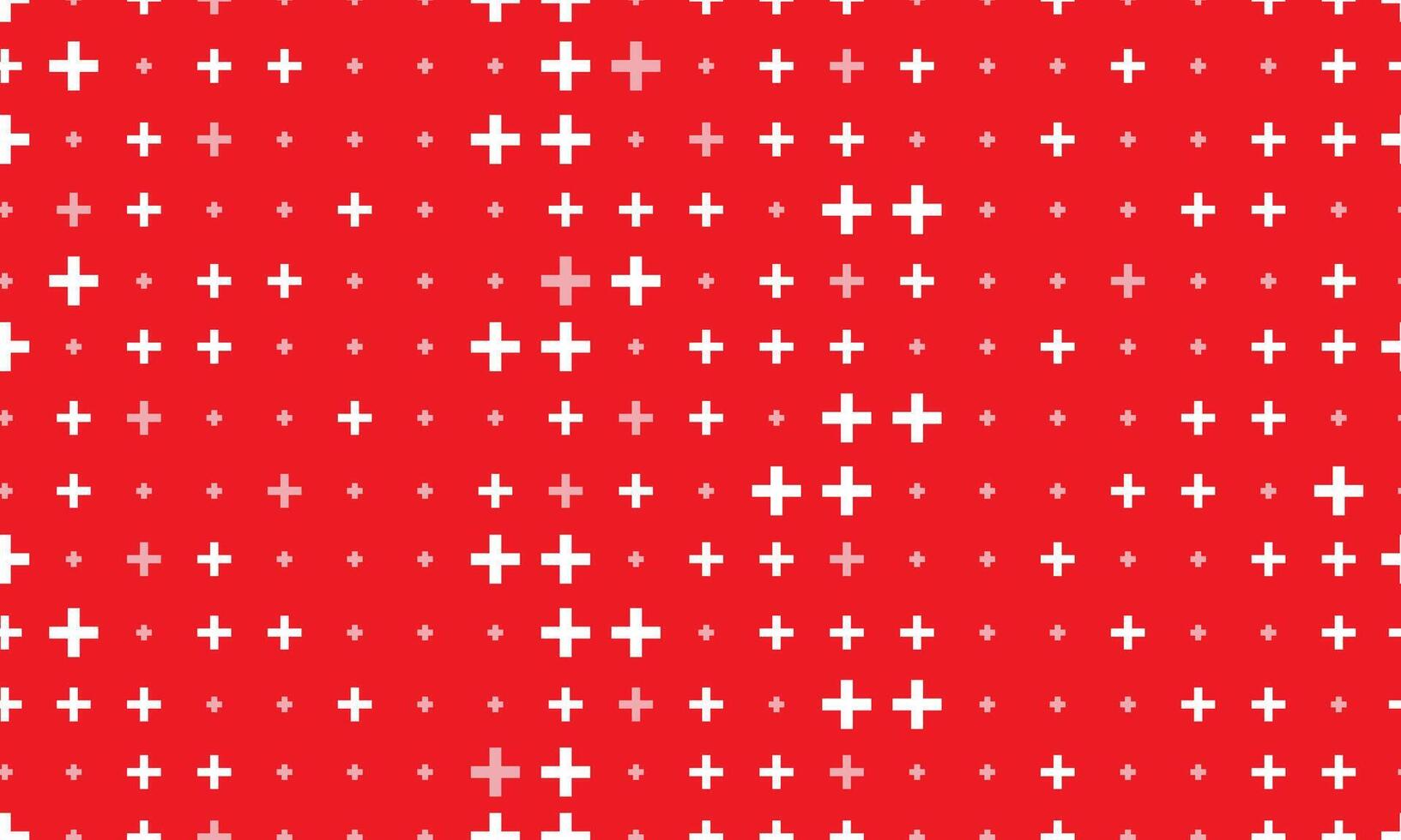 Medical cross seamless pattern. Plus background. vector
