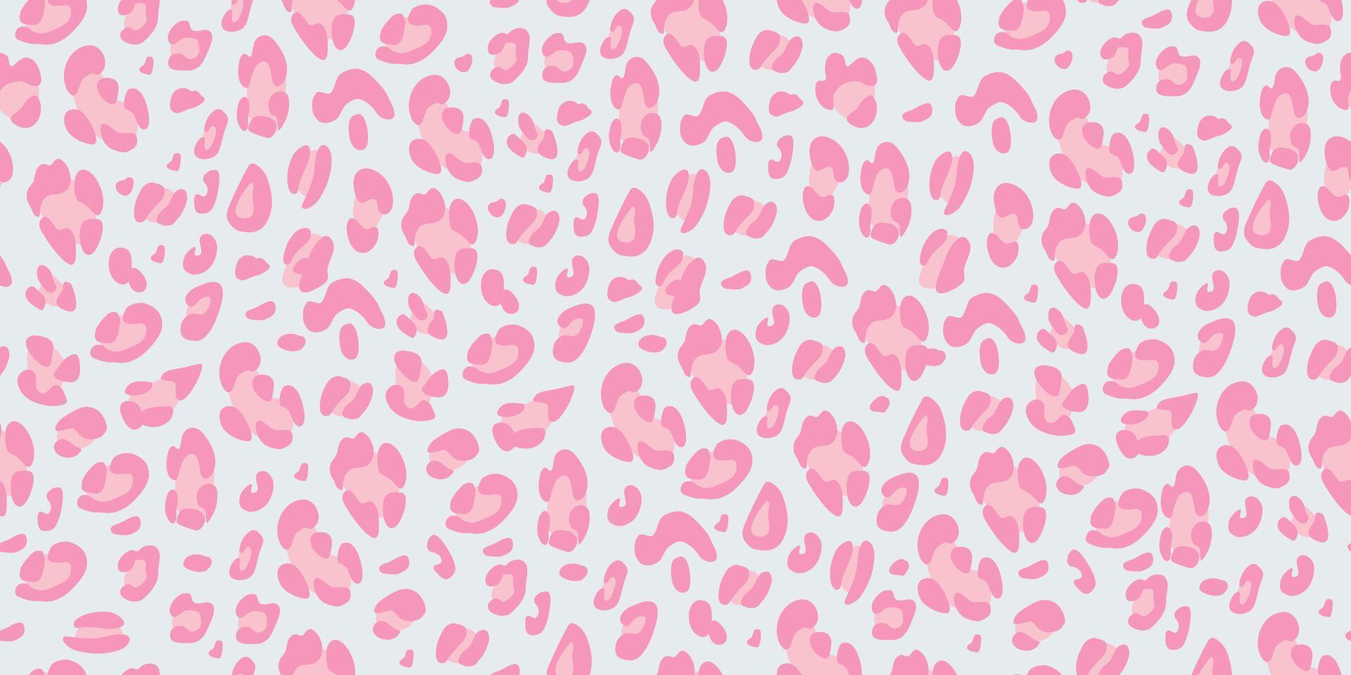 Leopard pink seamless pattern. Animalistic print for fabric, paper. vector