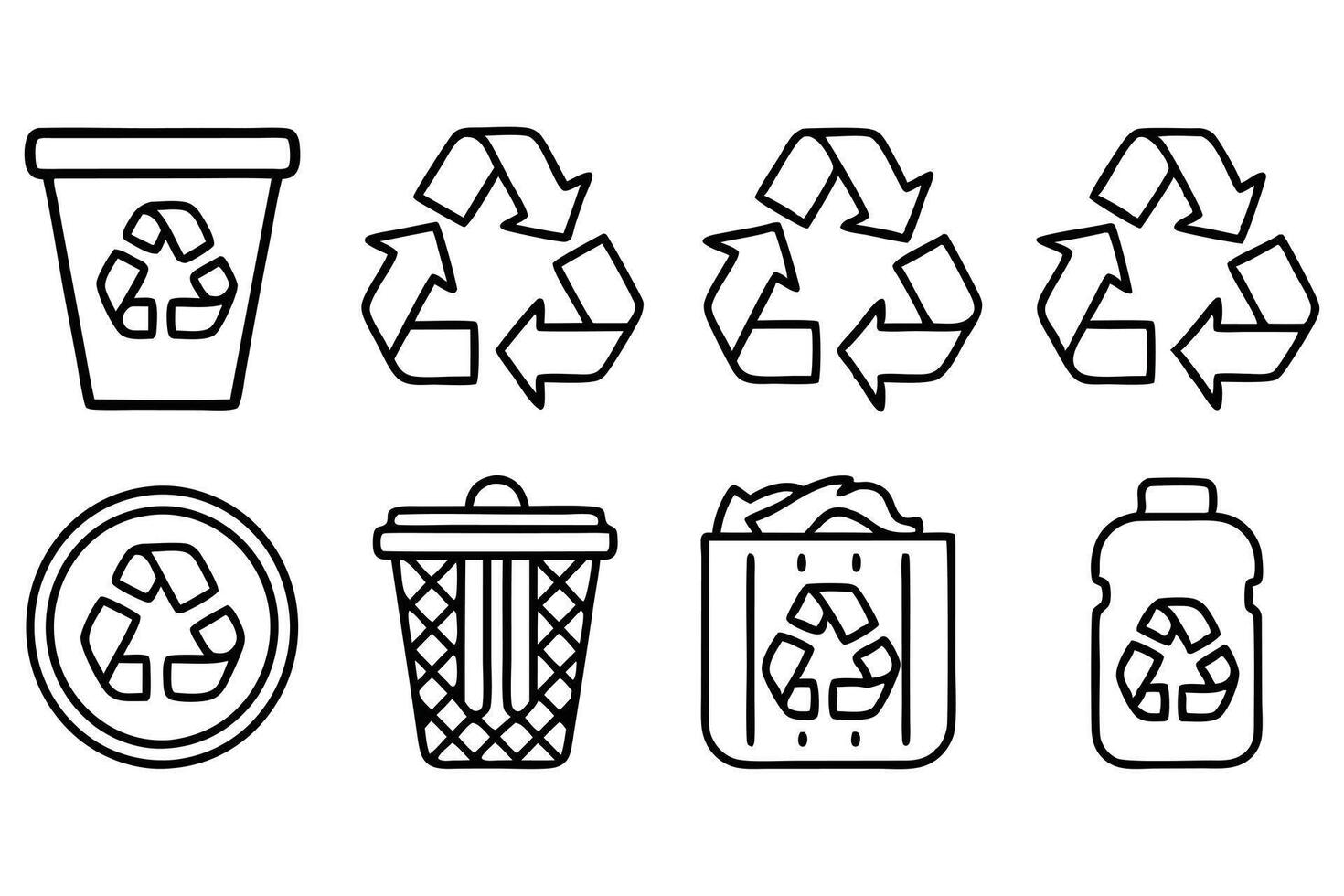 setting and setup line icon set vector