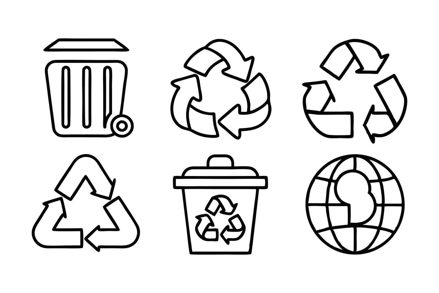 EcoCycle Recycle and Sustainability Icons vector