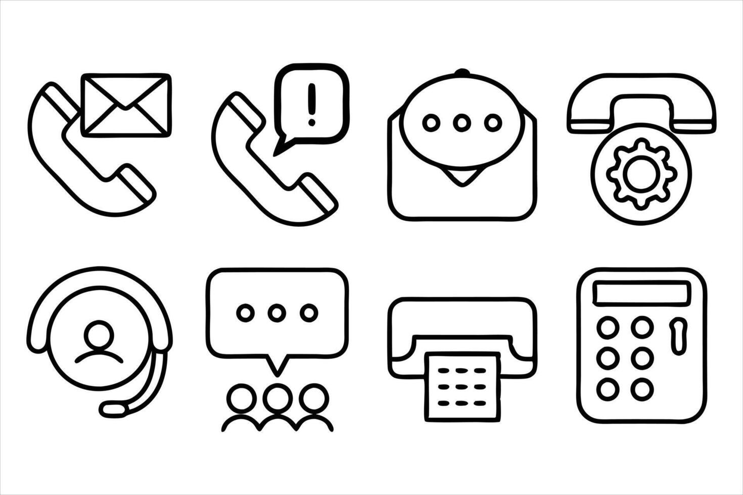 Instant Support Troubleshooting Icons vector