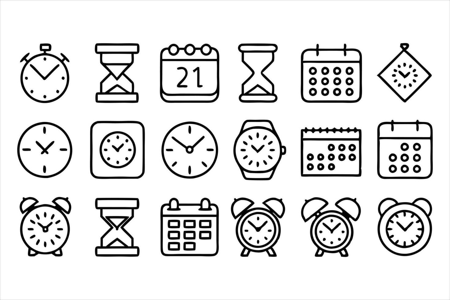 Journey Ahead Timeline Outline Icons vector