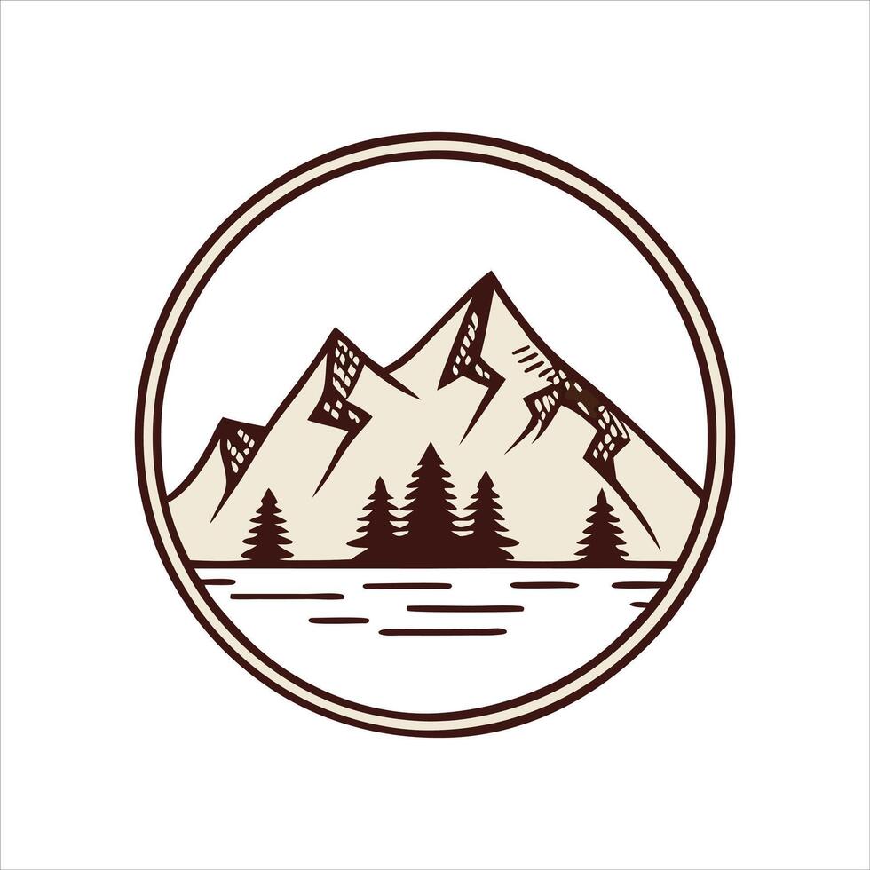 Campfire Certified Mountain vector