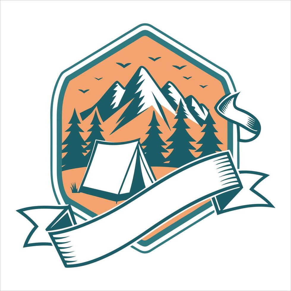 Campfire and Starry Adventures vector