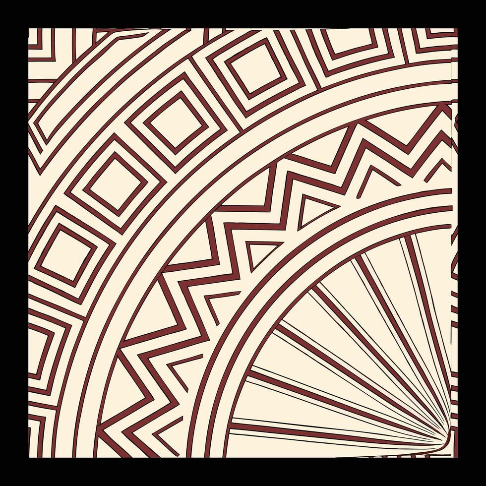 a brown and white pattern with geometric shapes vector