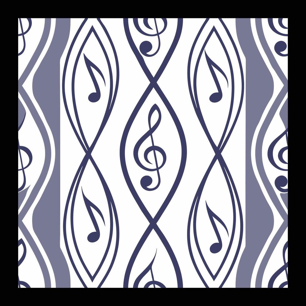 a pattern with musical notes and trebles vector