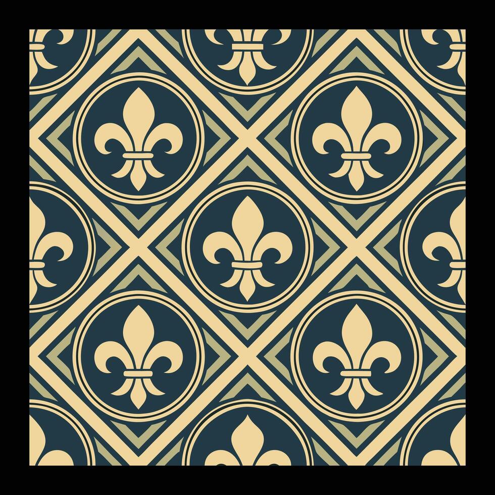 a pattern with fleur de lis on it. vector