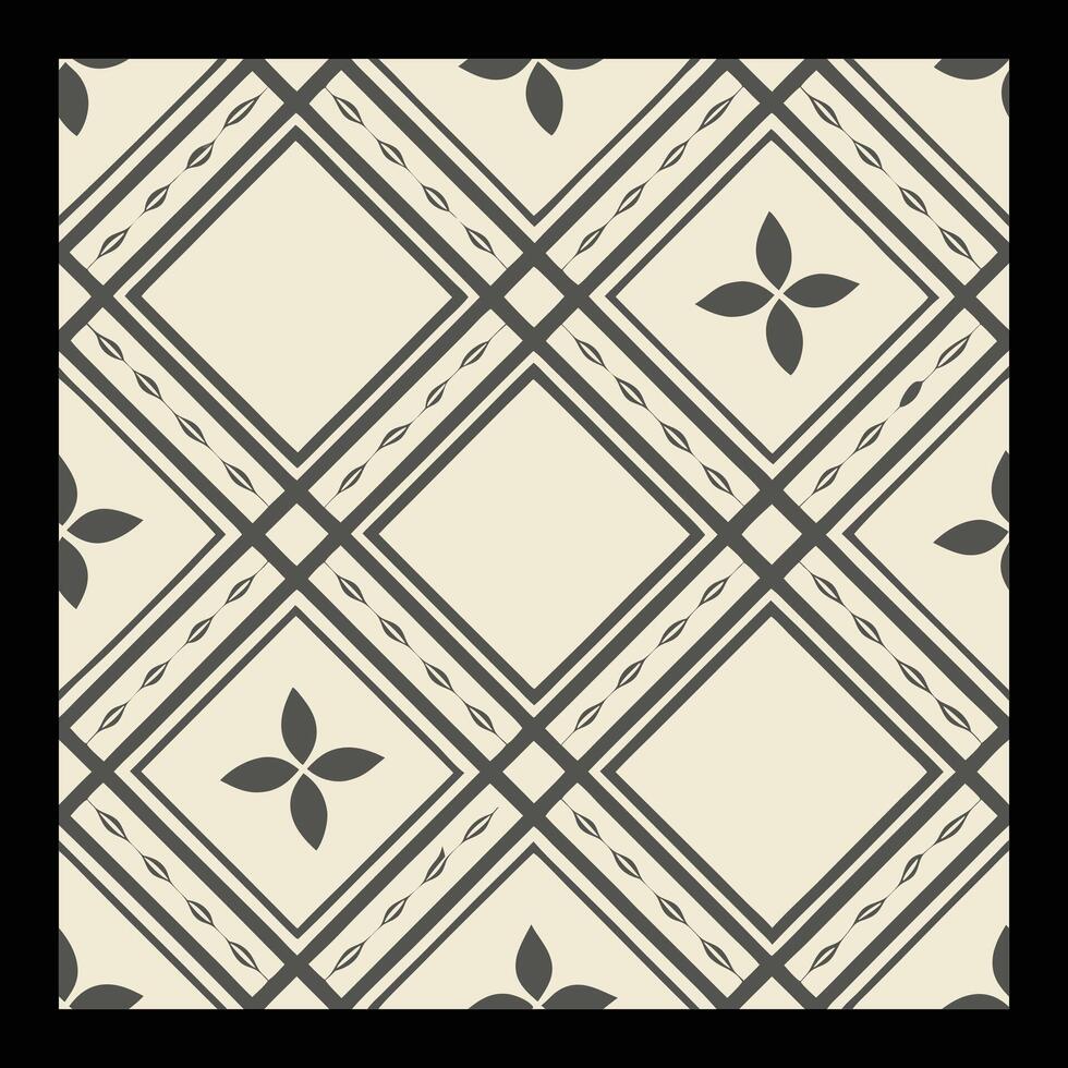 a black and white tile pattern with a square design vector