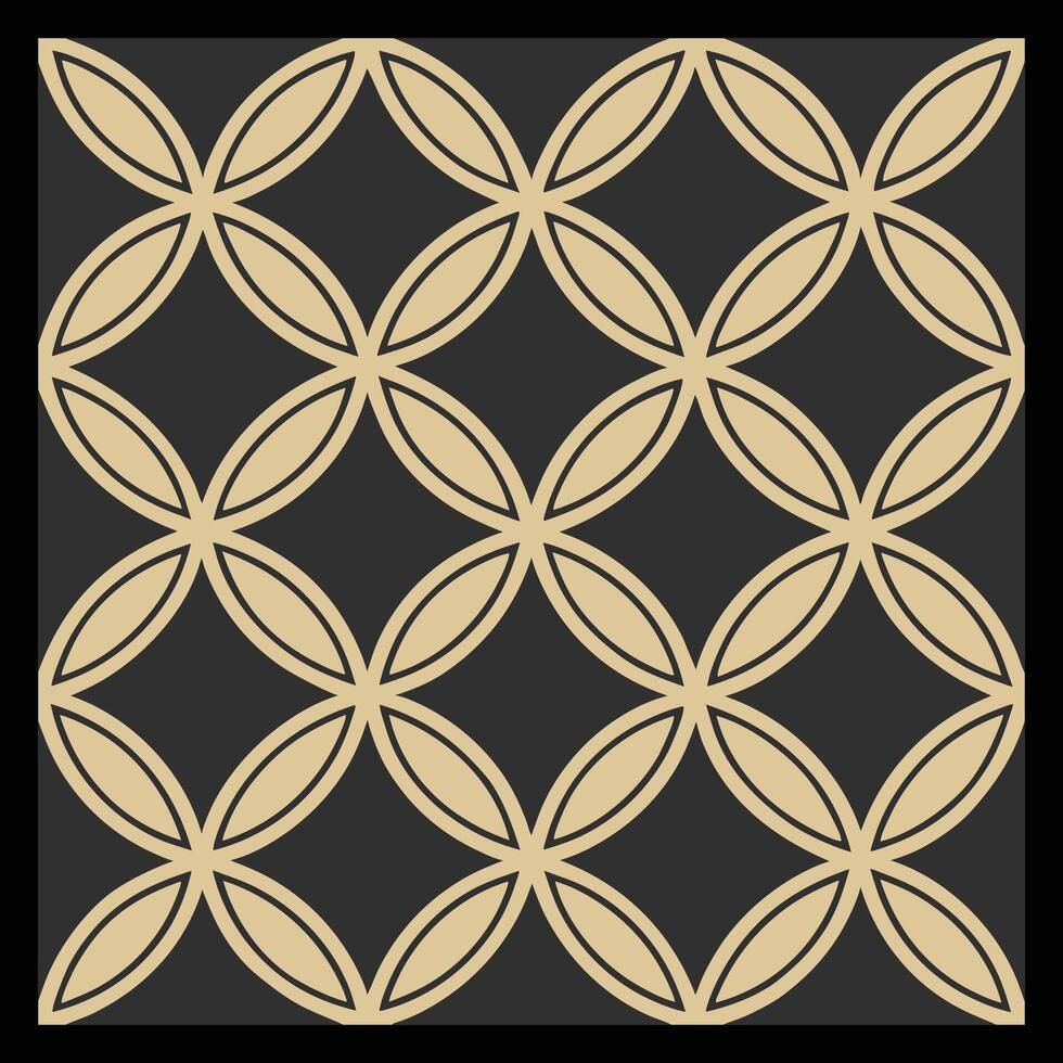 a black and gold geometric pattern on a black background vector