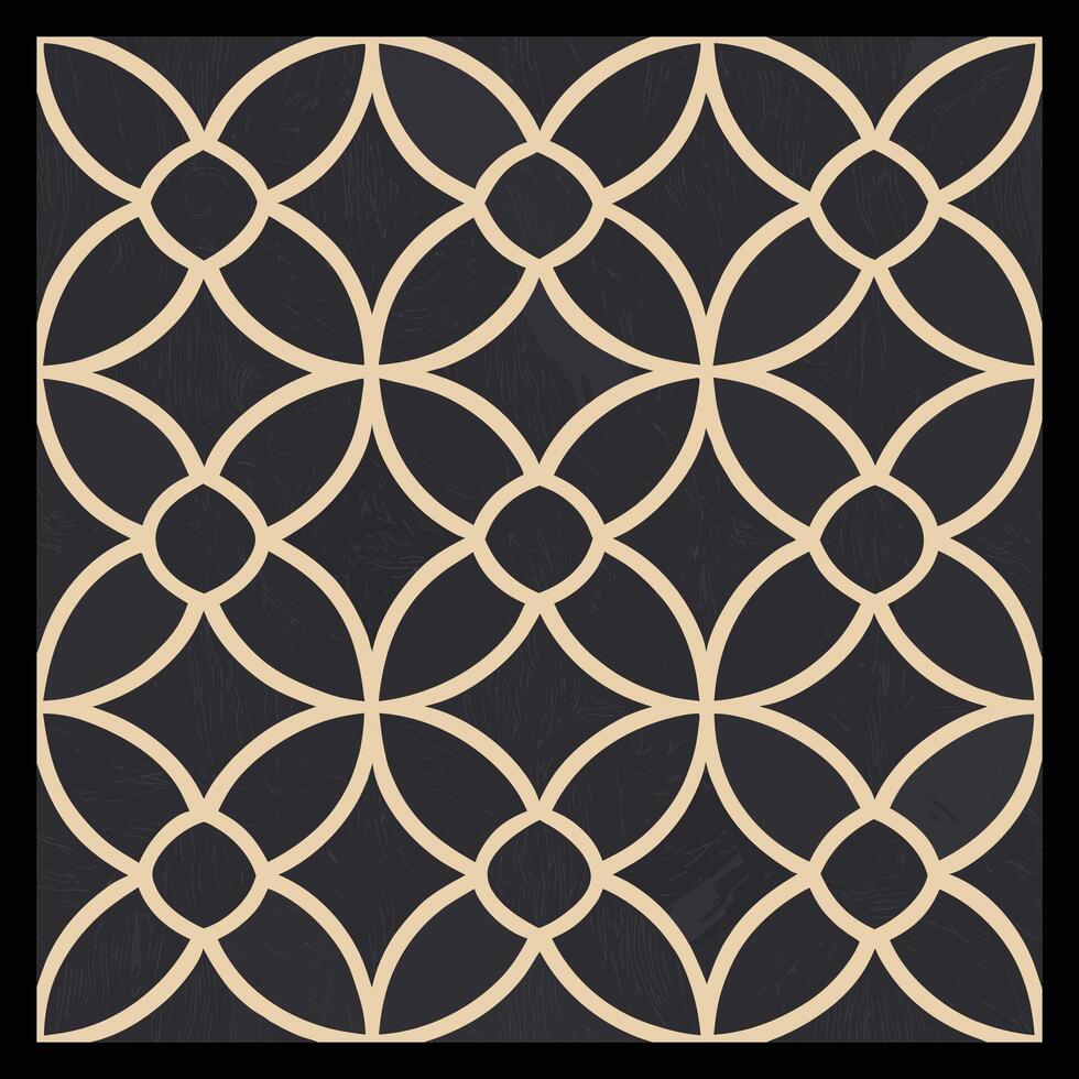a black and white tile with a geometric pattern vector