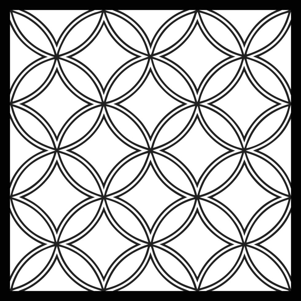 a black and white drawing of a geometric pattern. vector