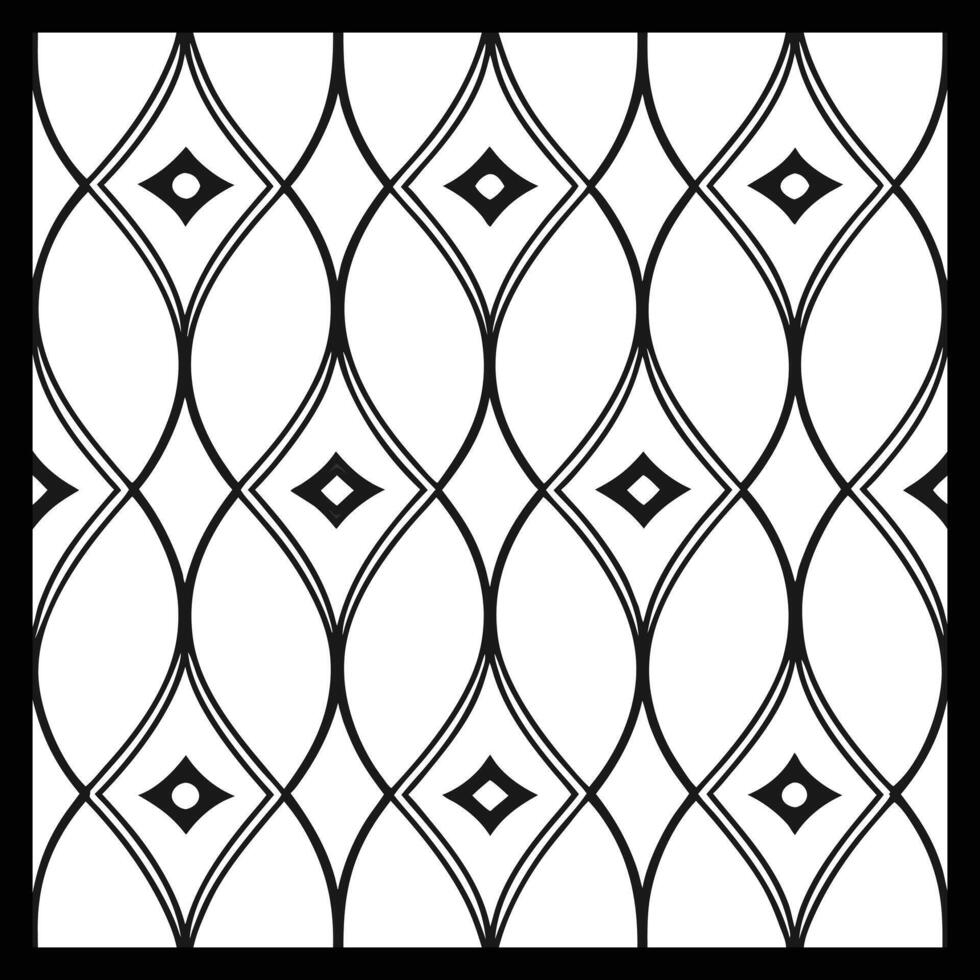 a black and white pattern with a diamond shape. vector