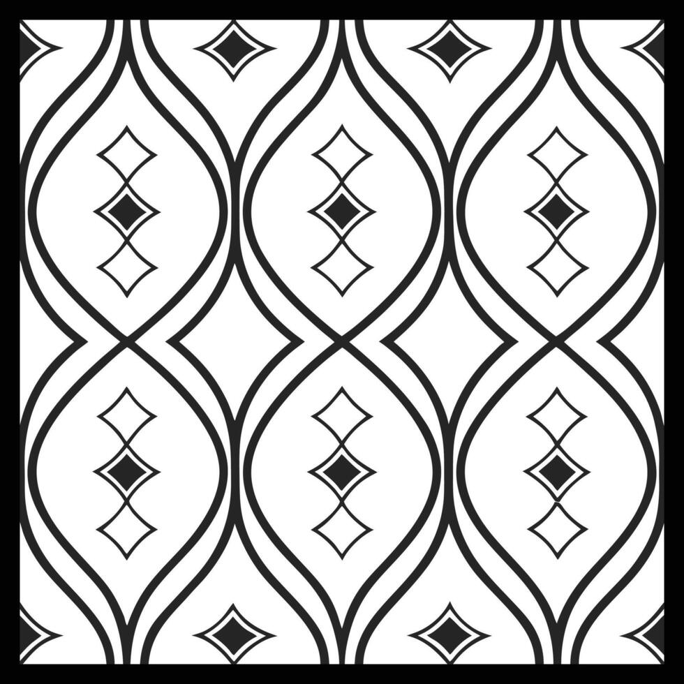 a black and white pattern with a diamond pattern vector