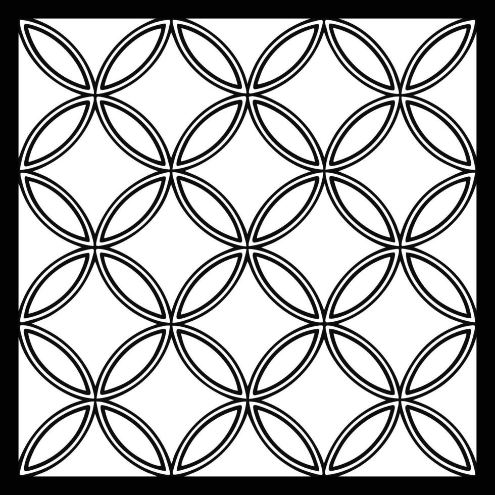 a black and white geometric pattern on a white background. vector