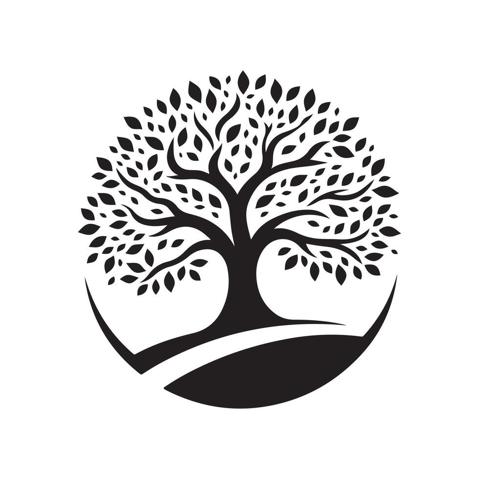 Deciduous Tree Silhouette Vectors for DIY Projects