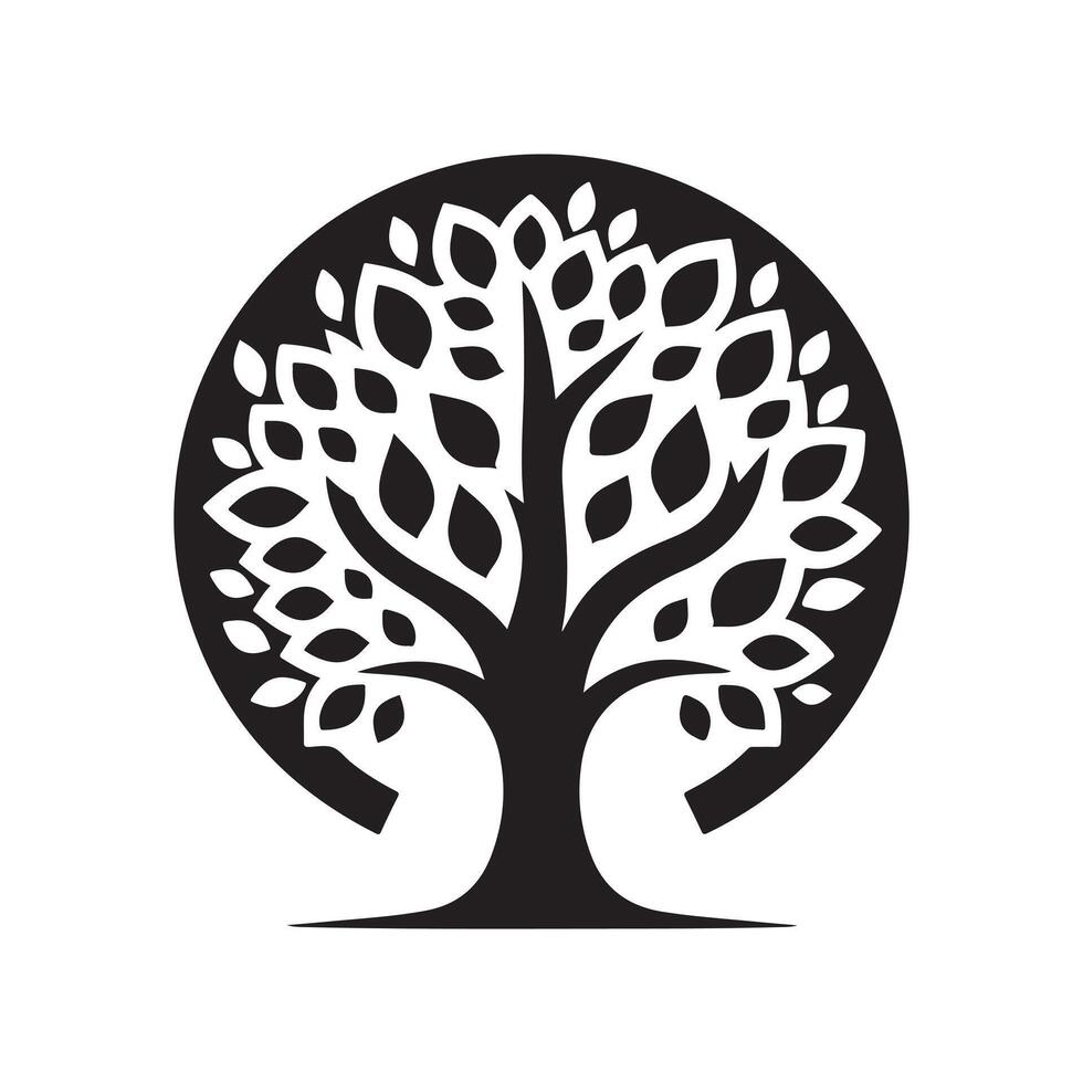 Deciduous Tree Silhouette Vectors for Holiday Designs