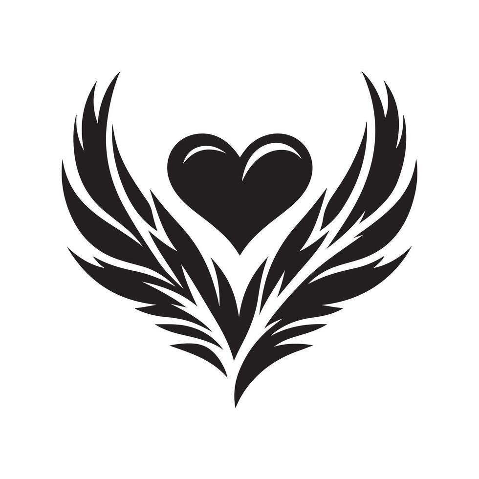 Feathered Wings Vectors Images for Greeting Cards
