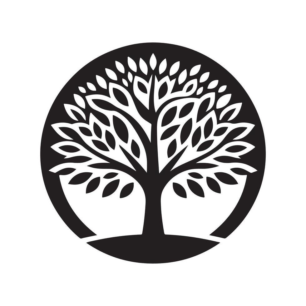Deciduous Tree Silhouette Vectors for Custom Logo Designs