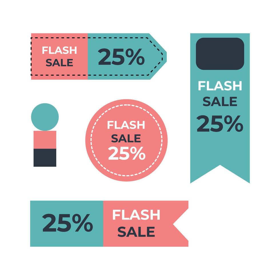 Flash Sale 25 Off Tags vector