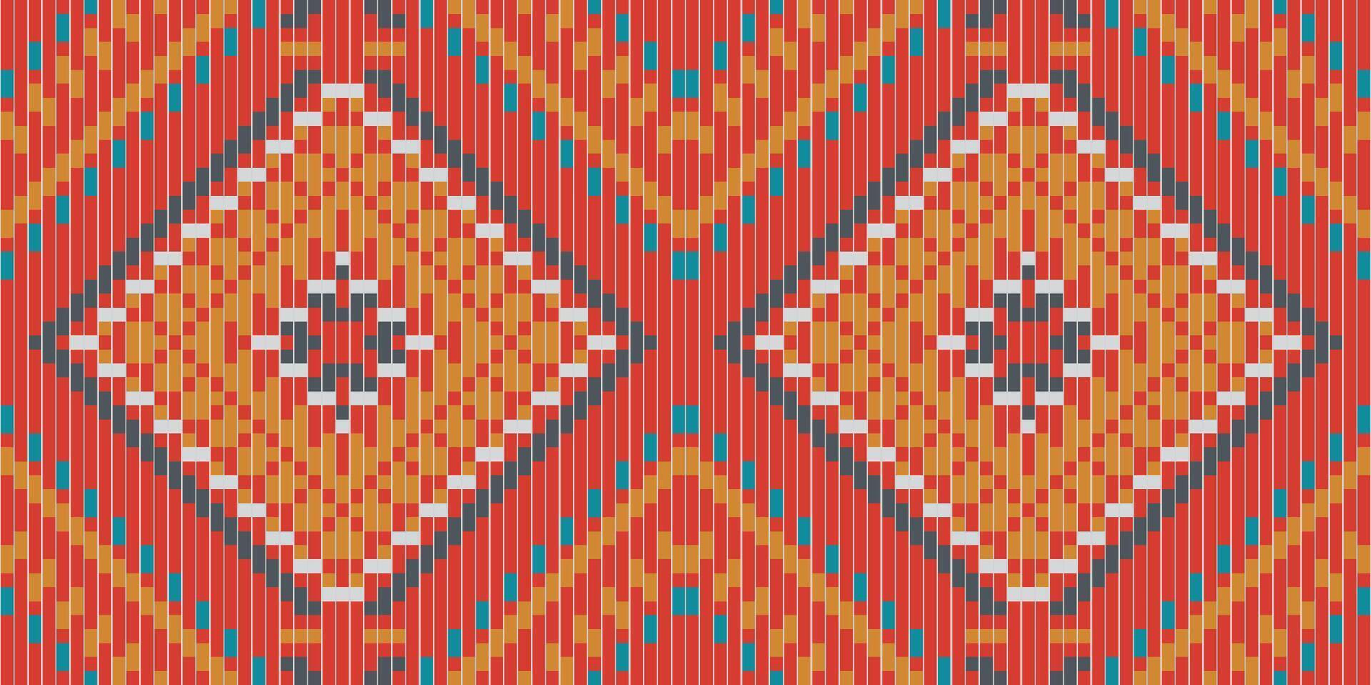 Motif Embroidery Ndebele Traditional Attirefolk Embroidery, Aztec Geometric Ornament Print. Design for Carpet, Wallpaper, Clothing, Wrapping, Fabric vector