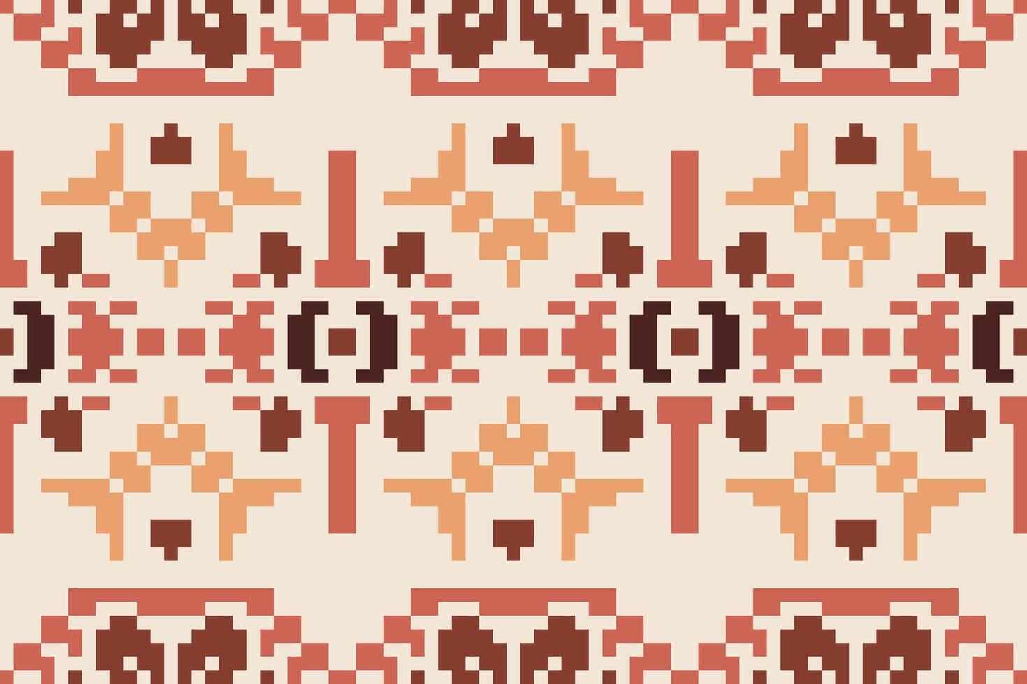Classic Ikat Pattern Originfolk Embroidery, Aztec Geometric Ornament Print. Design for Carpet, Wallpaper, Clothing, Wrapping, Fabric vector