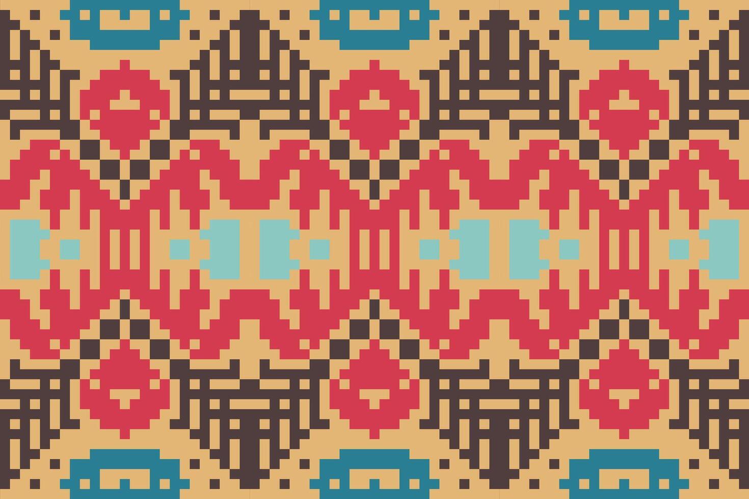 Retro Geometric Ethnic Pattern Designfolk Embroidery, Aztec Geometric Ornament Print. Design for Carpet, Wallpaper, Clothing, Wrapping, Fabric vector