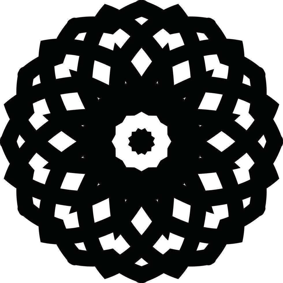 Colouring Book Page Islamic Ornament Art Circular Pattern in Form of Mandala With Flower for Henna, Mehndi, Tattoo, Decoration Decorative Ornament in Ethnic Oriental Style. vector